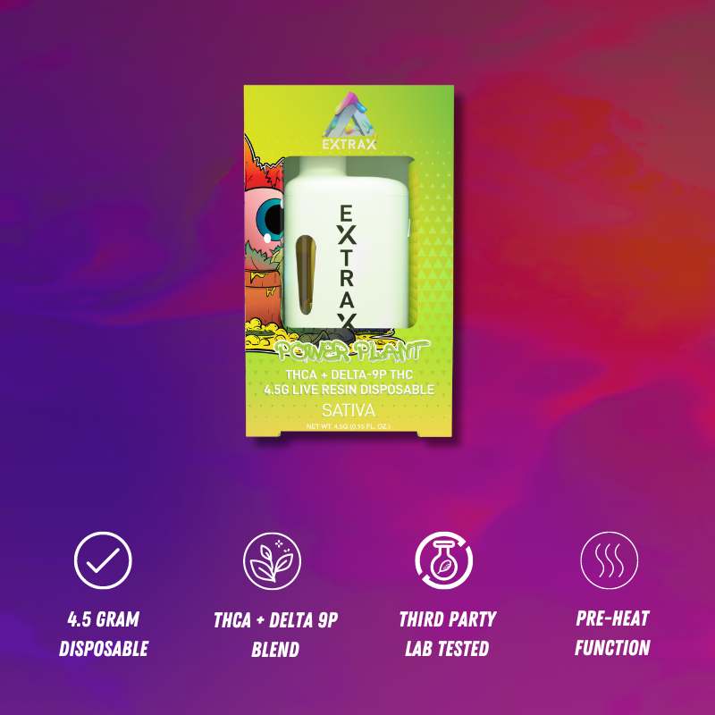 Delta Extrax Power Plant | Disposable THCA 4.5G | Adios Blend Best Price