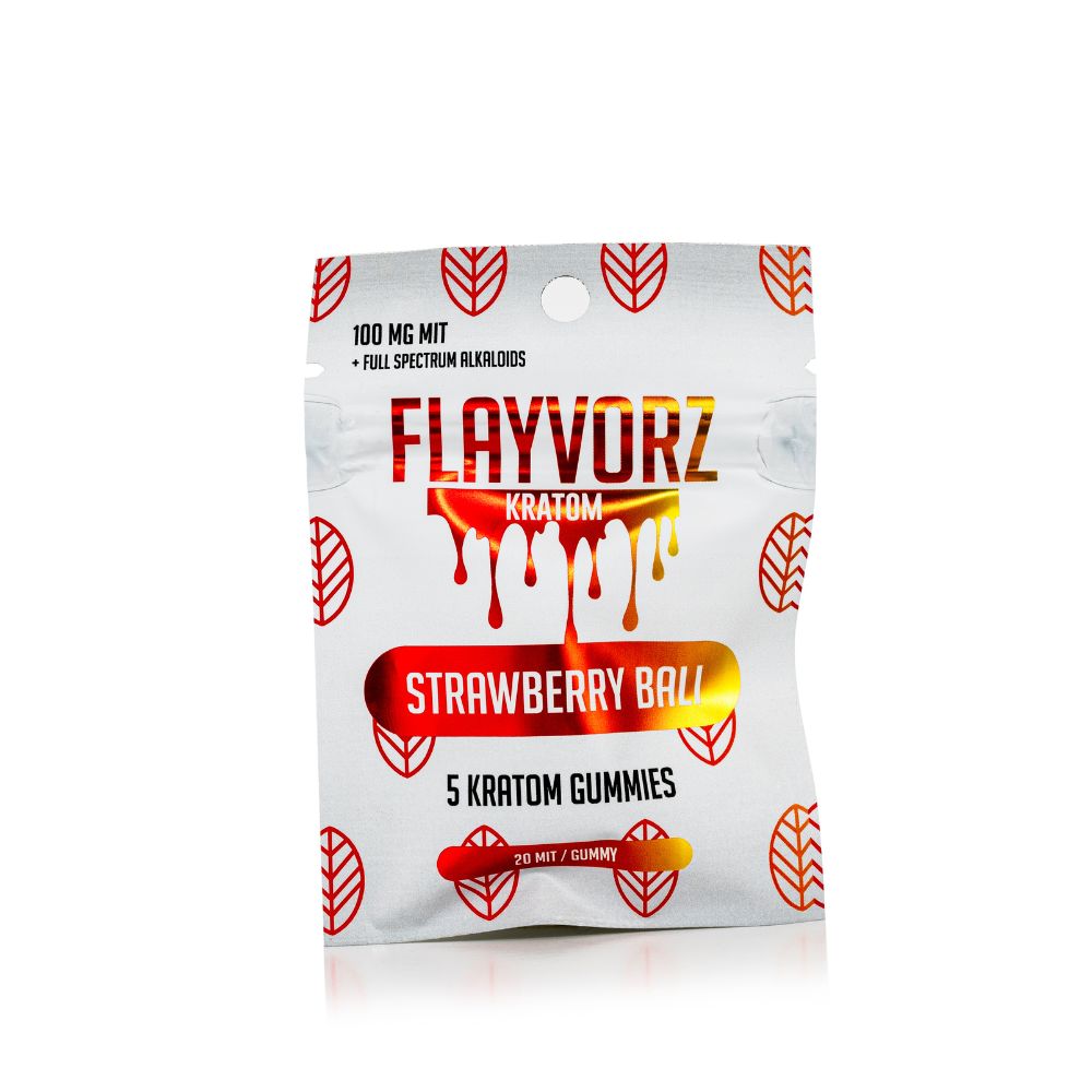 Flayvorz Strawberry Bali Kratom Gummies Best Price