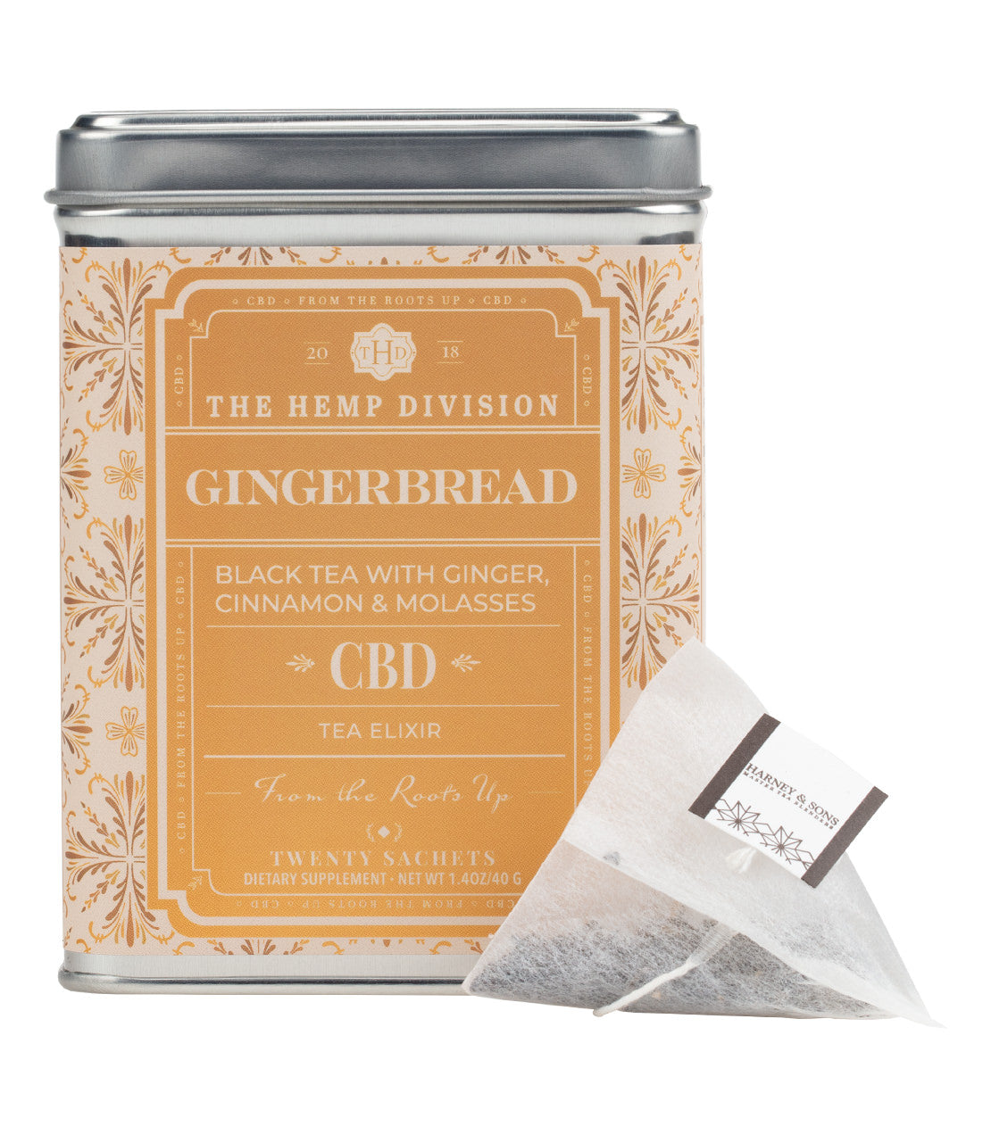 The Hemp Division Gingerbread CBD 20 MG - Tin of 20 Sachets Best Price