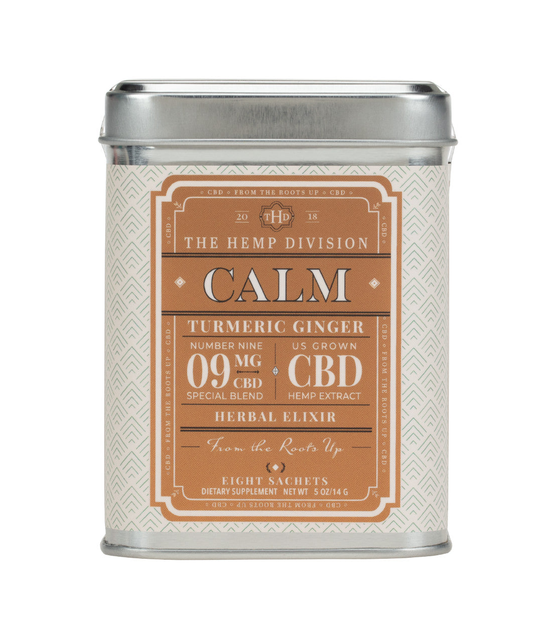 The Hemp Division Calm 8 Sachets - Turmeric Ginger - 9 MG CBD Best Price