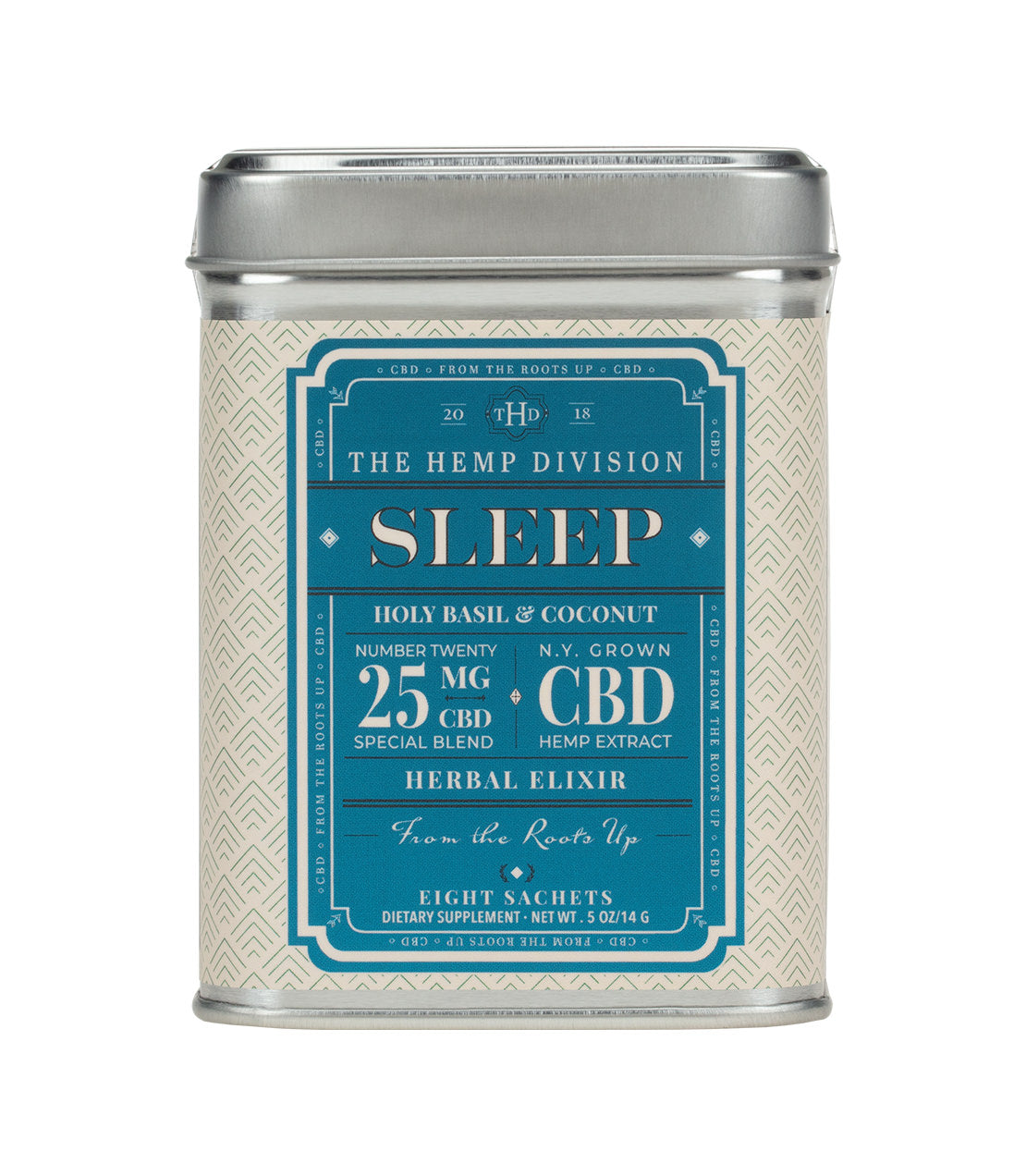 The Hemp Division Sleep 8 CT Sachets - Holy Basil & Coconut - 25 MG CBD Best Price