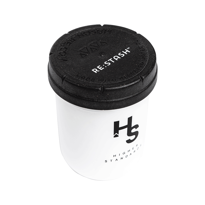 Higher Standards Mason Jar White with Black Lid Best Price