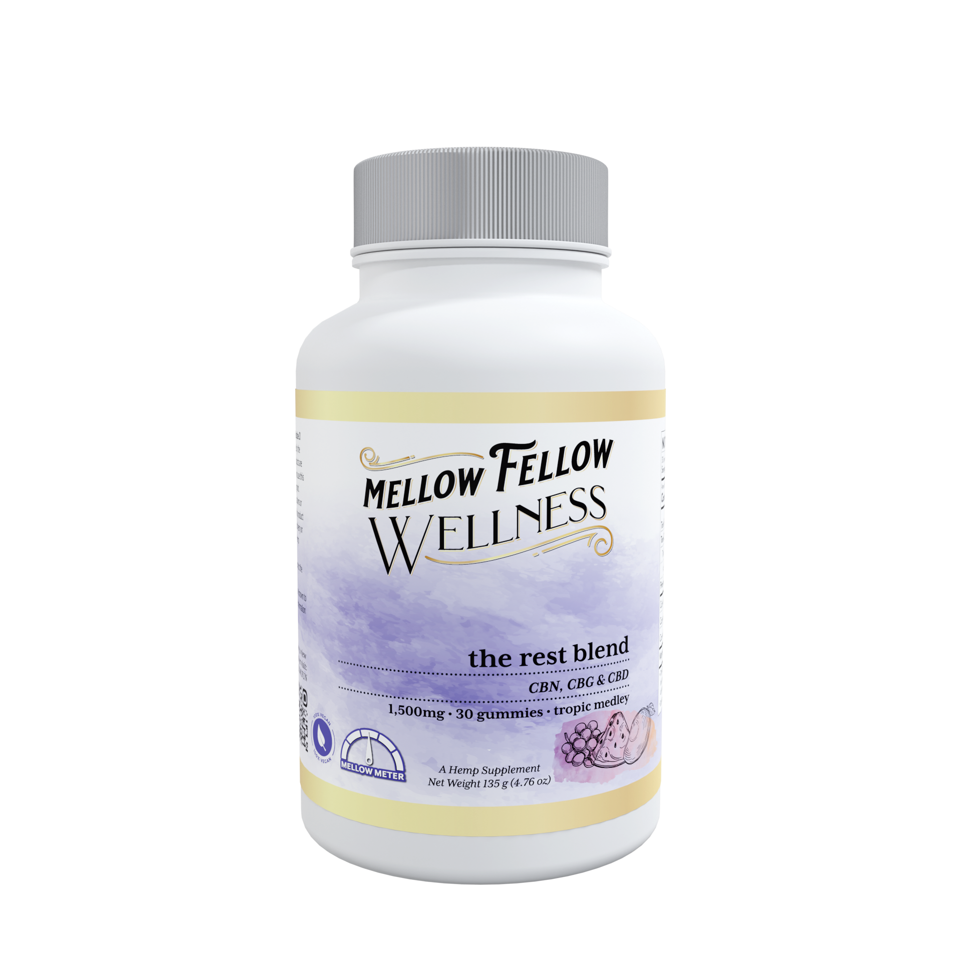 Mellow Fellow Wellness - Gummies - 1500mg - Rest Blend - Tropic Medley Best Price