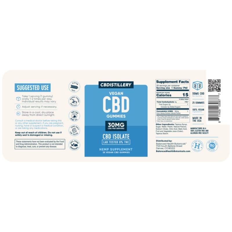CBDistillery | CBD Gummies 25ct 30mg Best Price