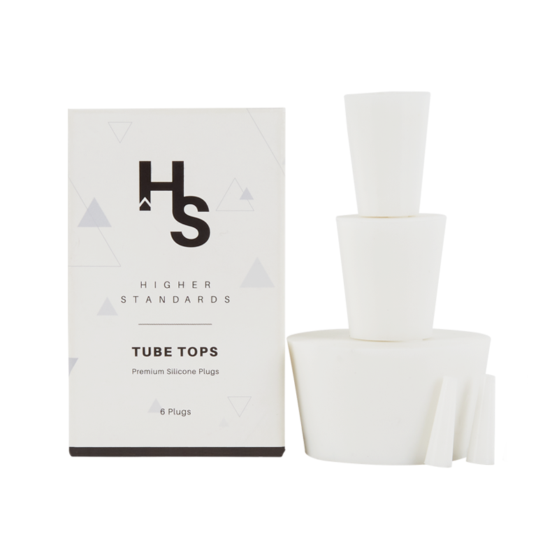 Higher Standards Tube Top Silicone Stoppers Pack of 6 Black Best Price