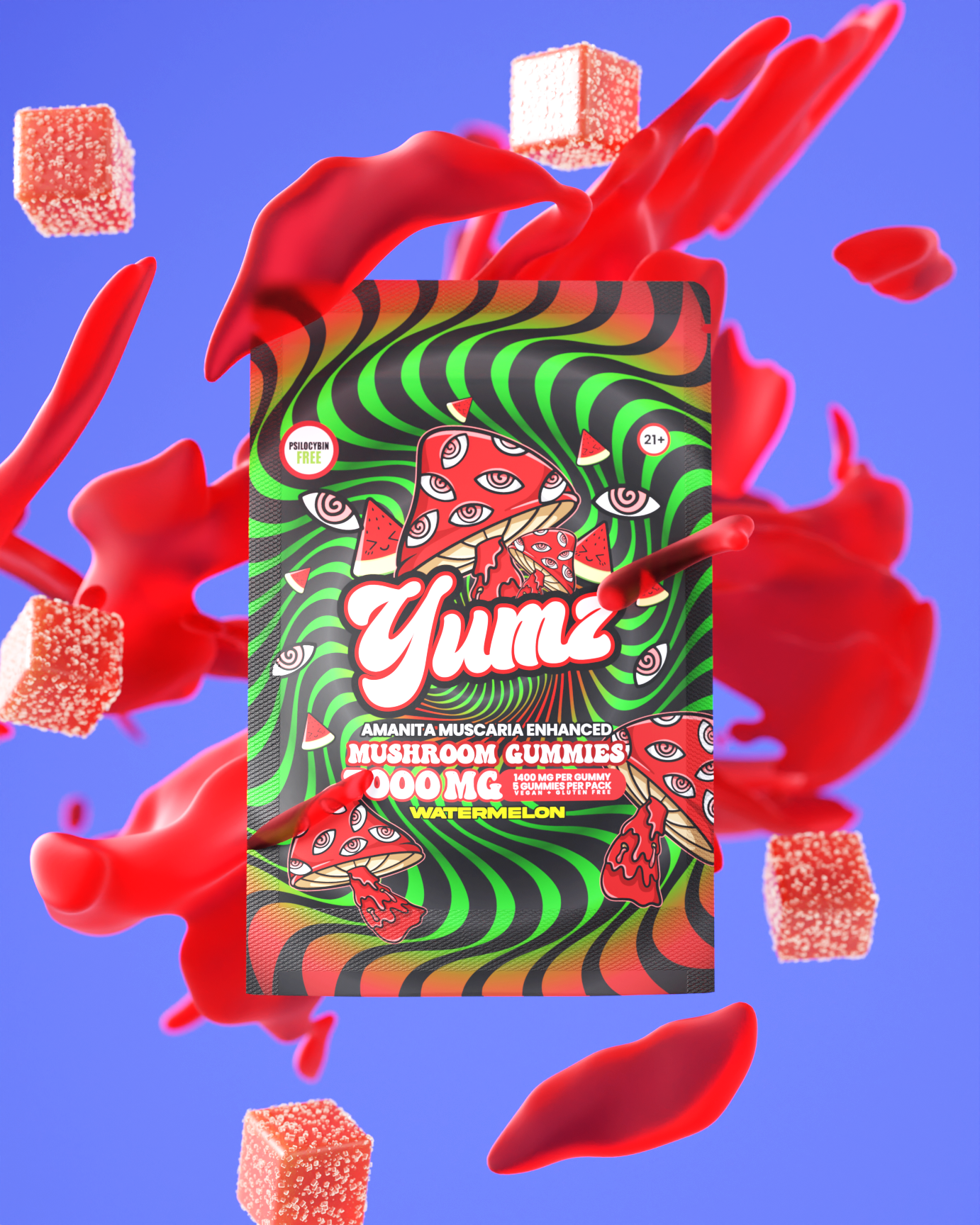 YUMZ - Watermelon ( Amanita Muscaria Mushroom Gummies ) Best Price