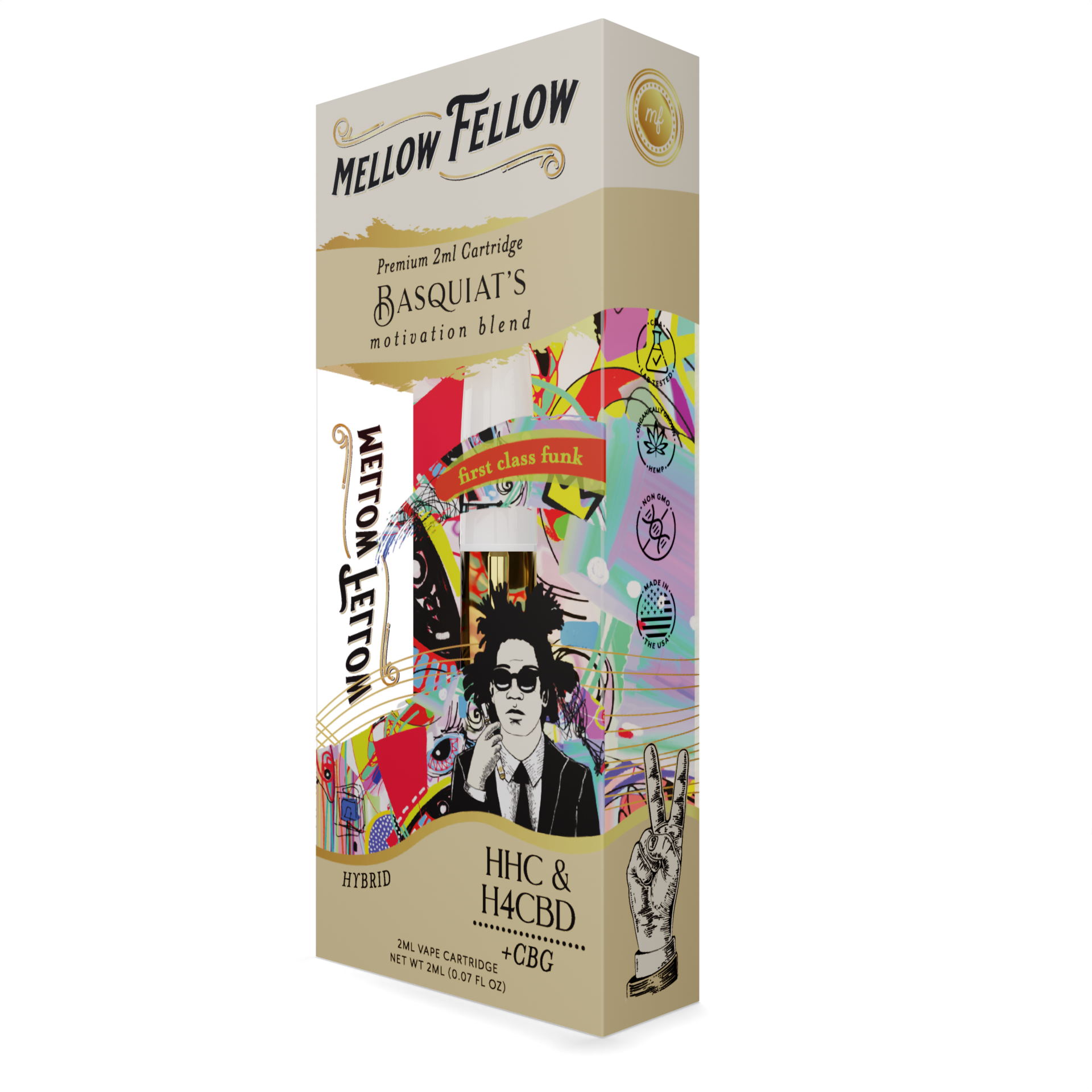Mellow Fellow Basquiat's Motivation Blend 2ml Vape Cartridge First Class Funk Best Price