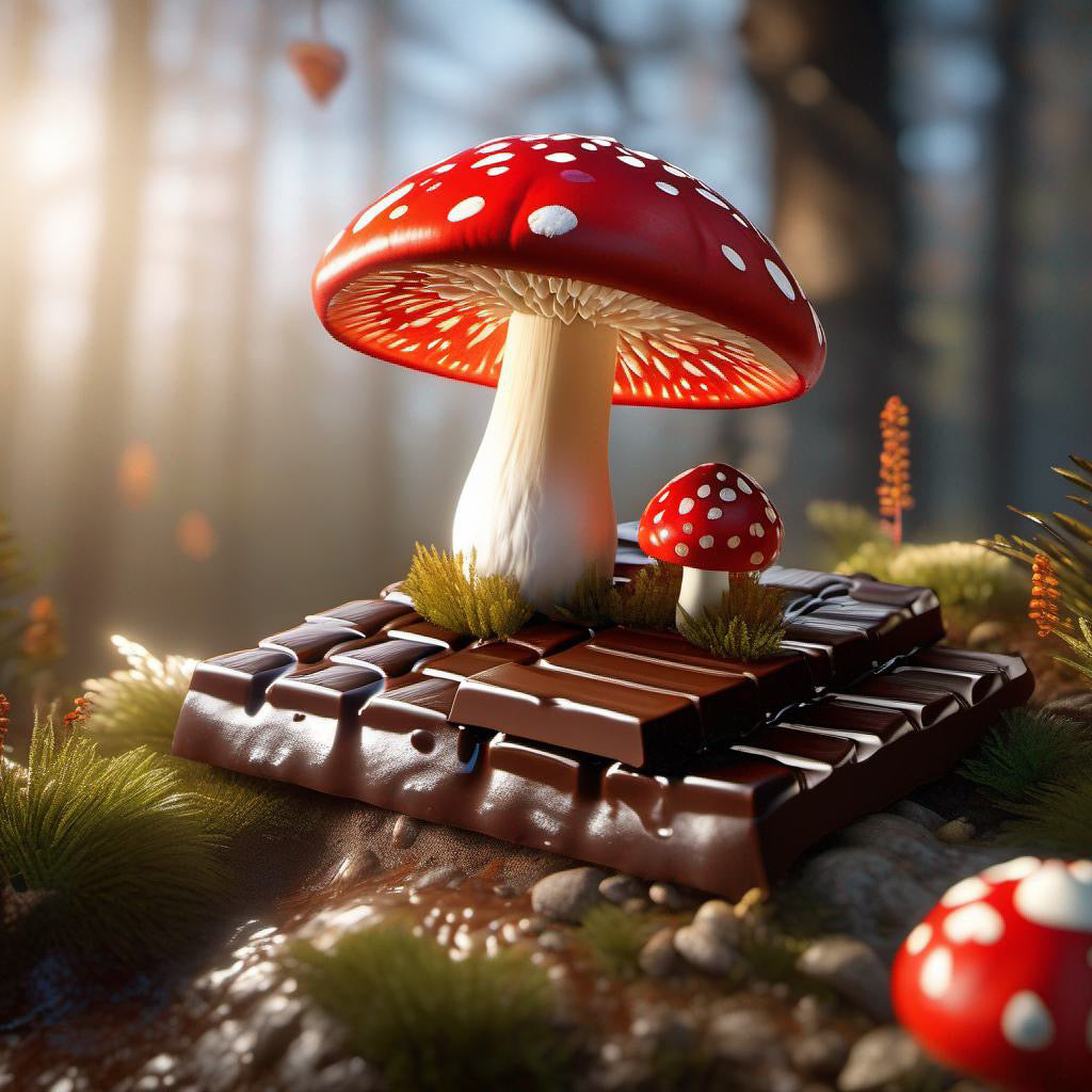 Yumz Amanita Muscaria Mushroom Chocolate Bar | White Shroom Chocolate Best Price