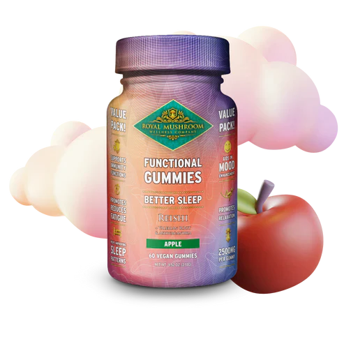 Royal Mushroom Better Sleep Reishi Gummies Apple Flavor Best Price