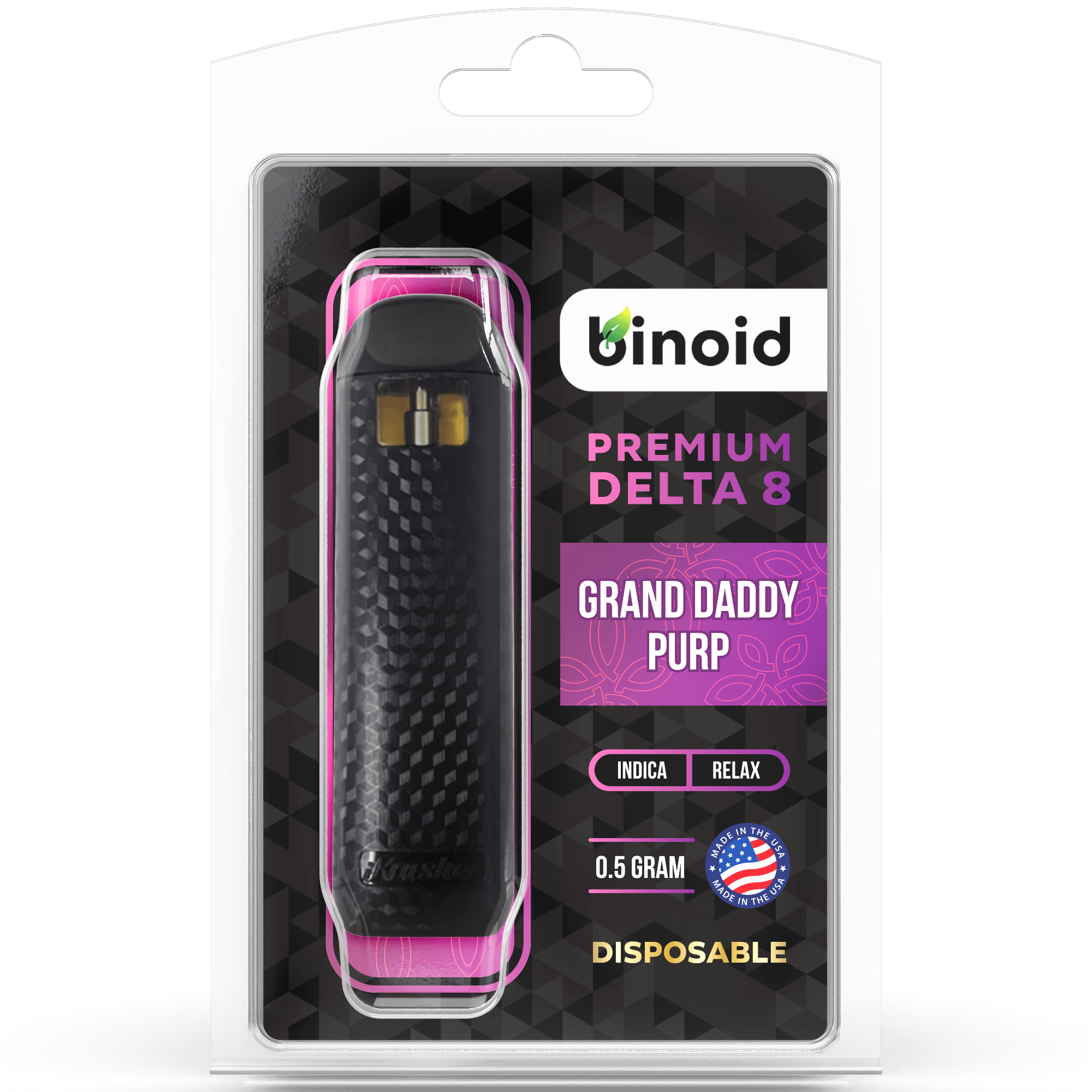 Binoid Delta 8 THC Vape Cartridge - Grand Daddy Purp Best Price