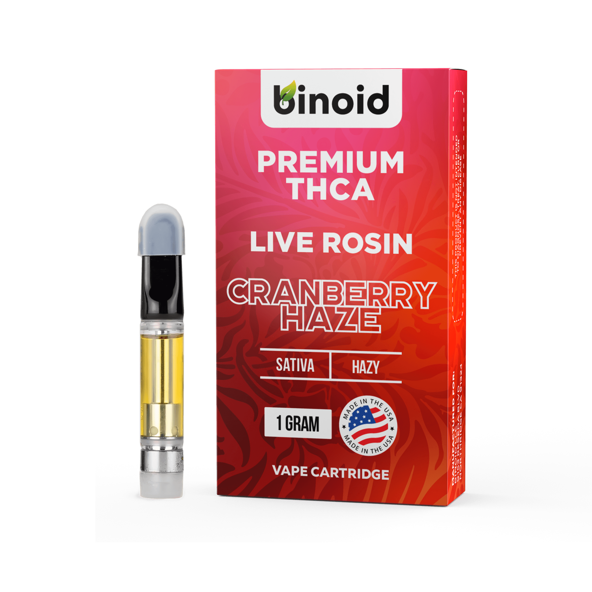 Binoid THCA Vape Cartridge Cranberry Haze - Live Rosin Best Price
