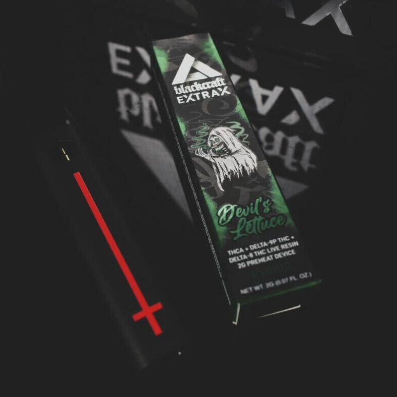 Delta Extrax Devil’s Lettuce | Pre-Heat Disposable 2G | Blackcraft Extrax Best Price