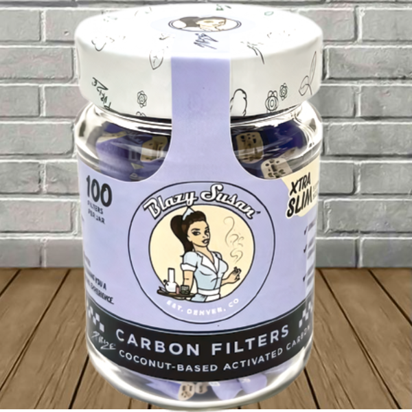 Blazy Susan Xtra Slim Activated Carbon Filter Tips 100ct Jar Best Price