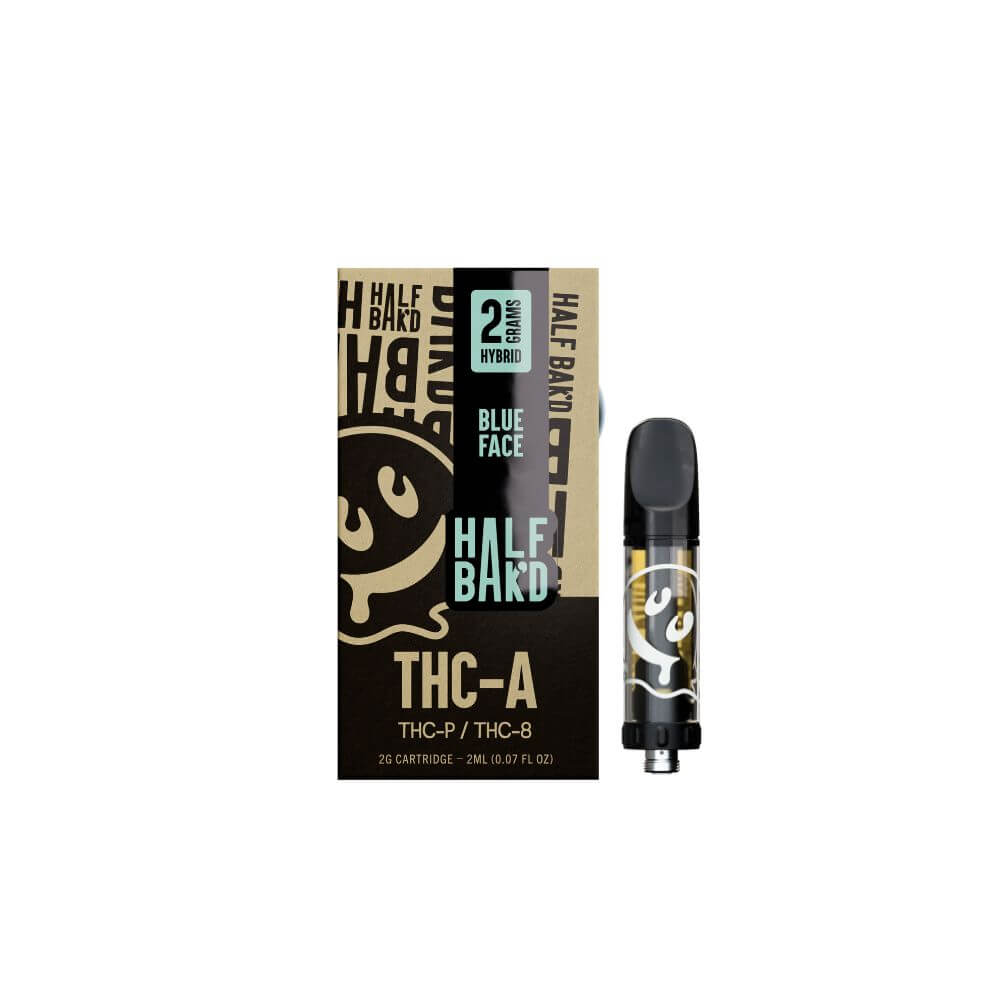 Half Bak'd Blue Face - 2G THCA Cartridge (Hybrid) Best Price