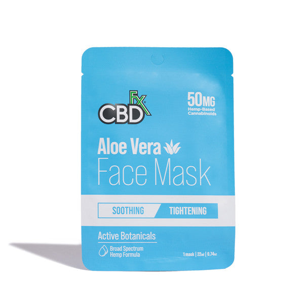 CBDfx CBD SKIN CARE - ALOE VERA CBD FACE MASK Spa Quality 50MG Best Price
