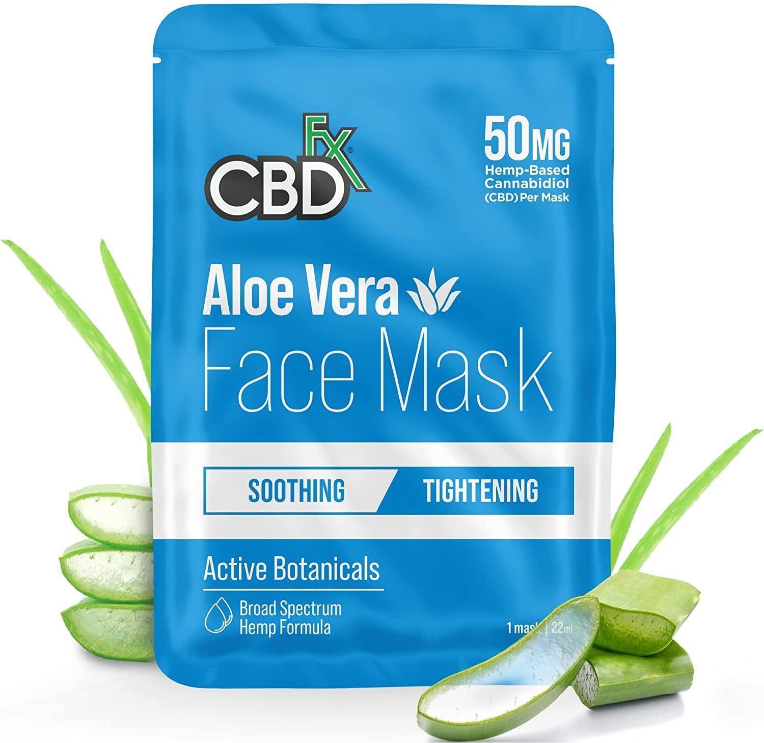 CBDfx CBD SKIN CARE - ALOE VERA CBD FACE MASK Spa Quality 50MG Best Price