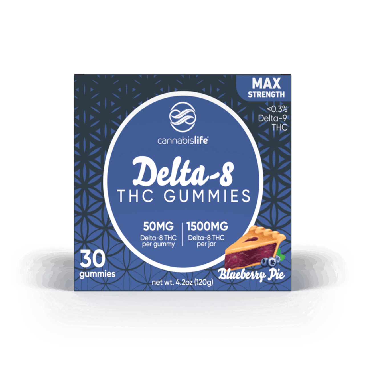 Cannabis Life BLUEBERRY PIE DELTA-8 GUMMIES – (30CT) 1500MG Best Price
