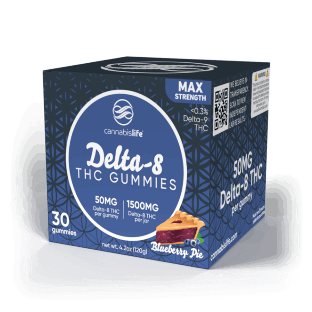 Cannabis Life BLUEBERRY PIE DELTA-8 GUMMIES – (30CT) 1500MG Best Price