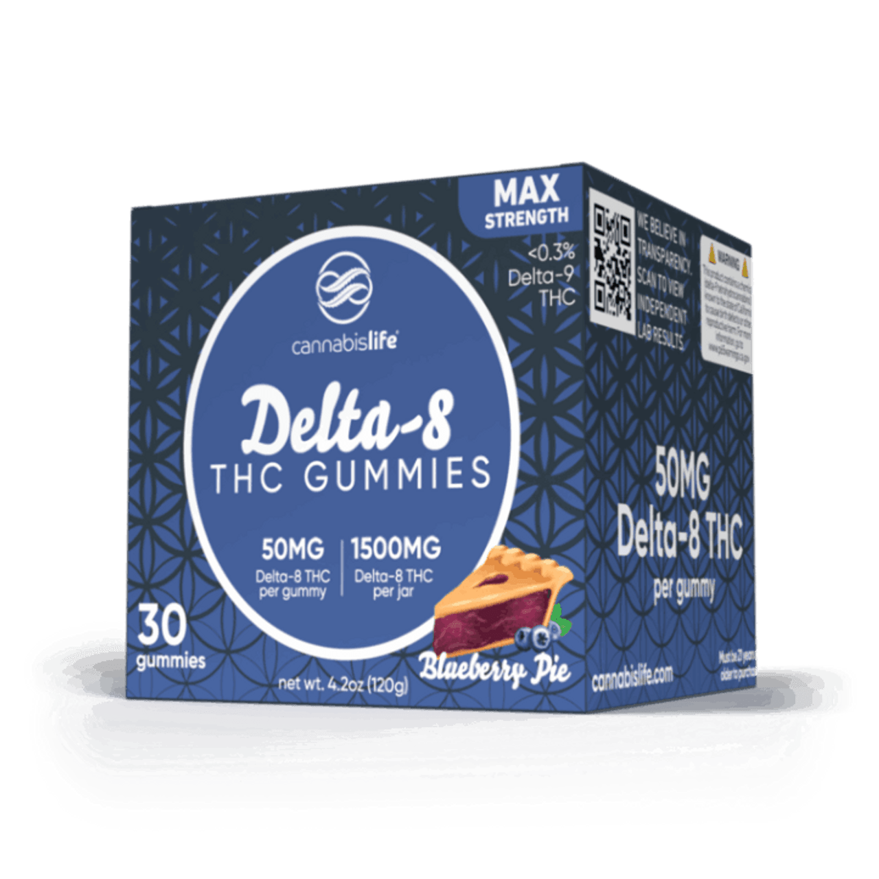Cannabis Life BLUEBERRY PIE DELTA-8 GUMMIES – (30CT) 1500MG Best Price