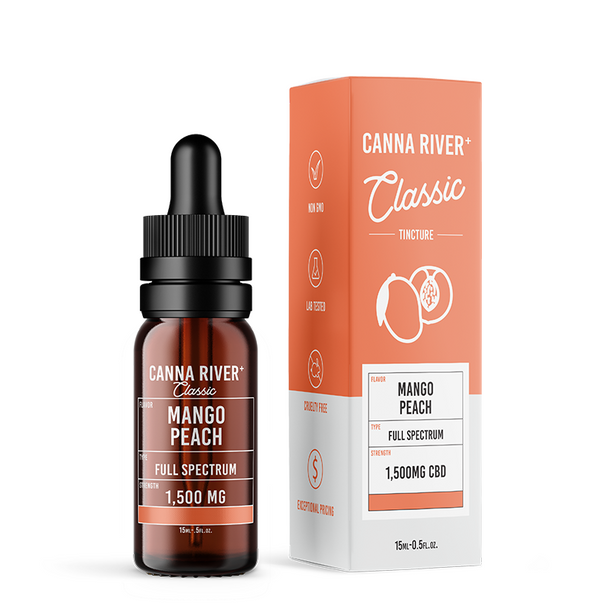 Canna River CBD Oil - Classic Full Spectrum Tincture - Mango Peach Best Price