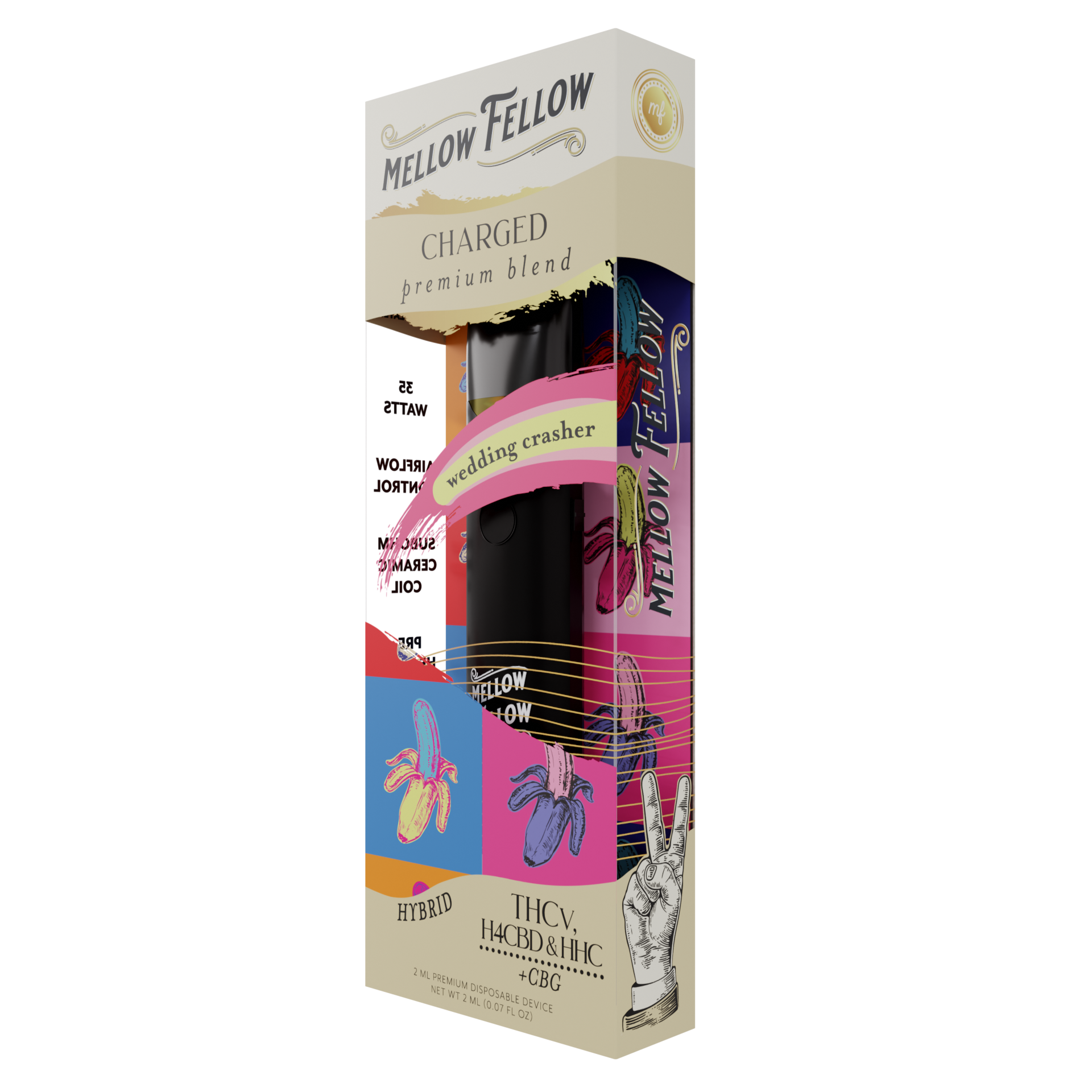 Mellow Fellow Charged Blend 2ml Disposable Vape Wedding Crasher Best Price