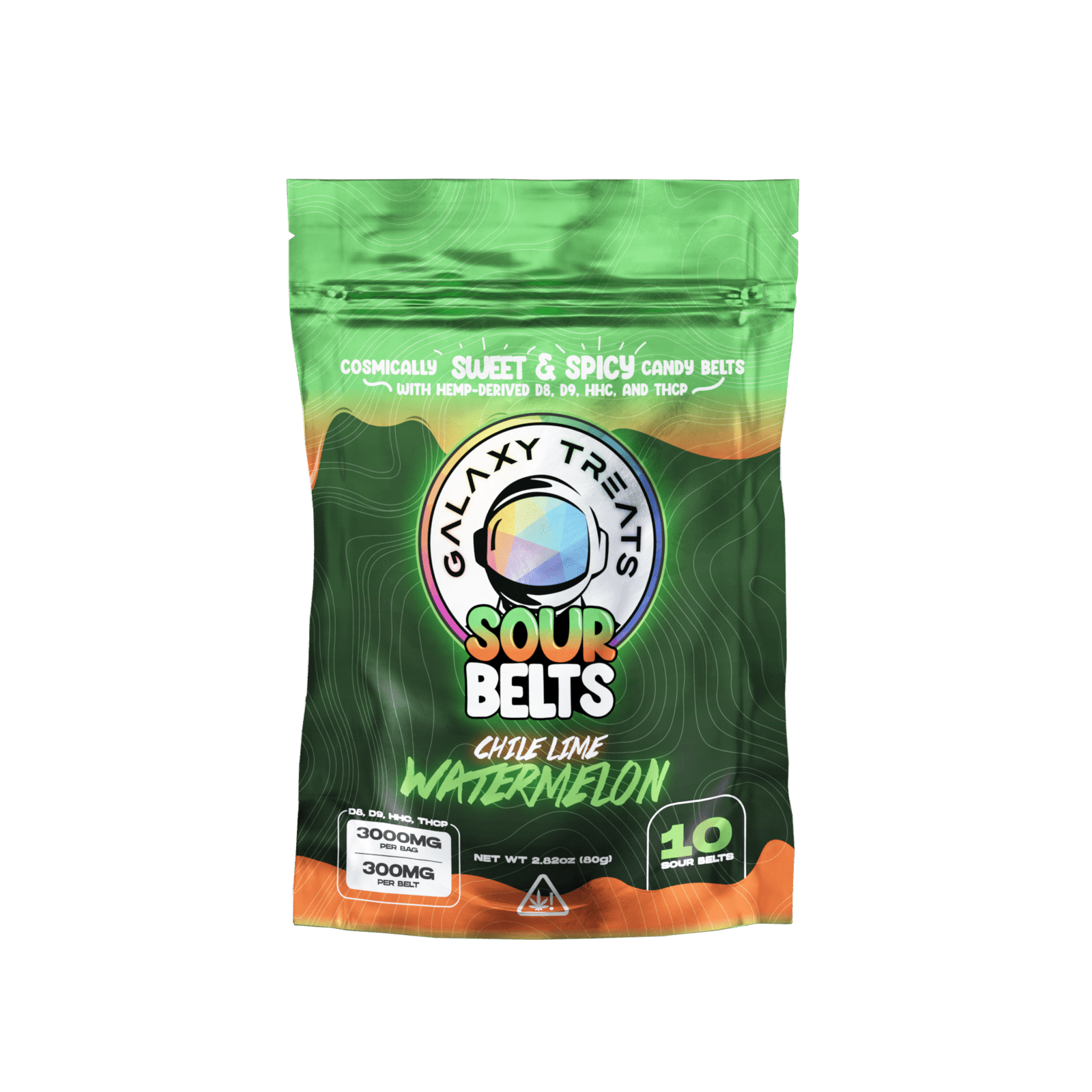 Galaxy Treats Chile Lime Watermelon 3000mg D8 D9 HHC THCP Sour Belts (10-CT) Best Price