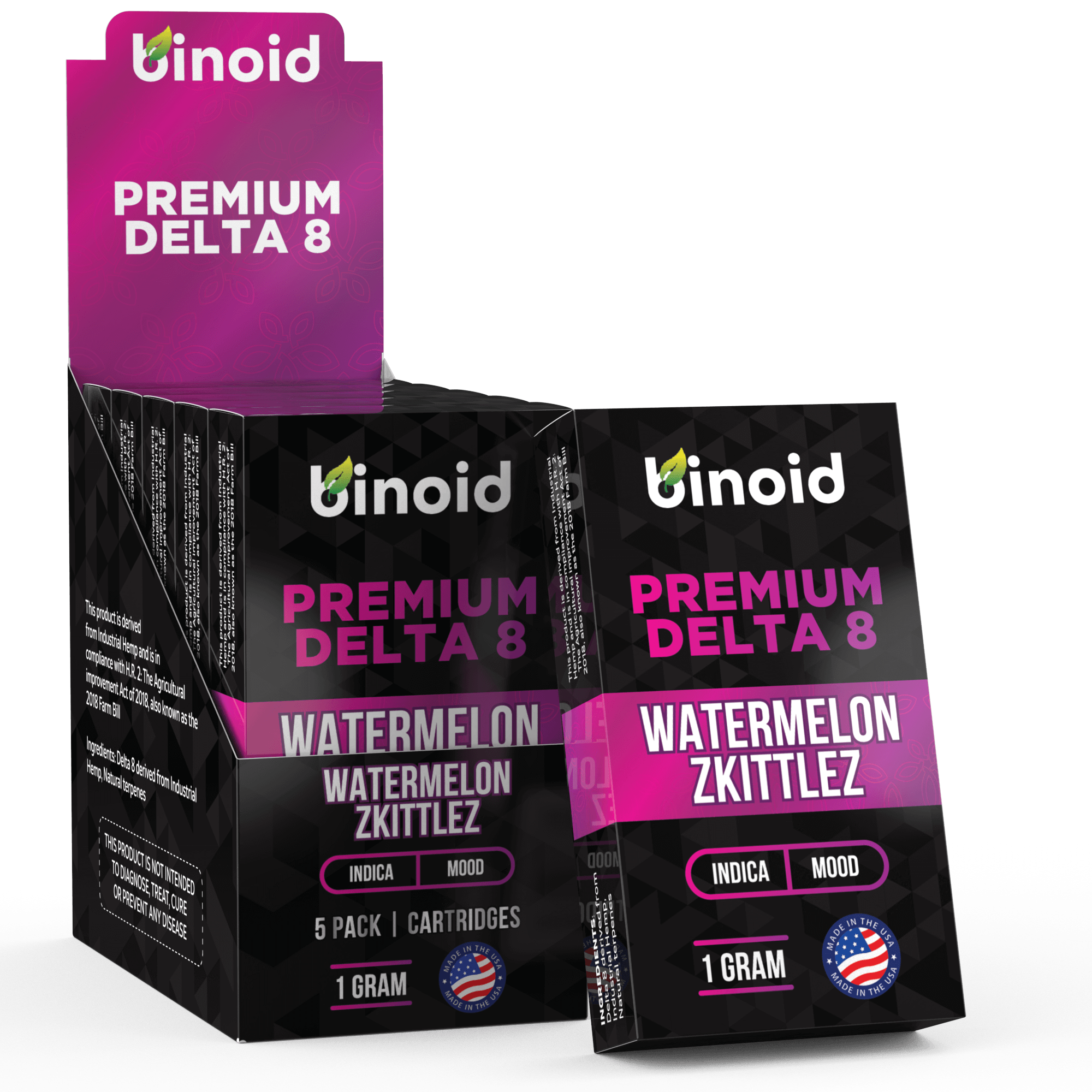 Binoid Delta 8 THC Vape Cartridge - Watermelon Zkittlez Best Price