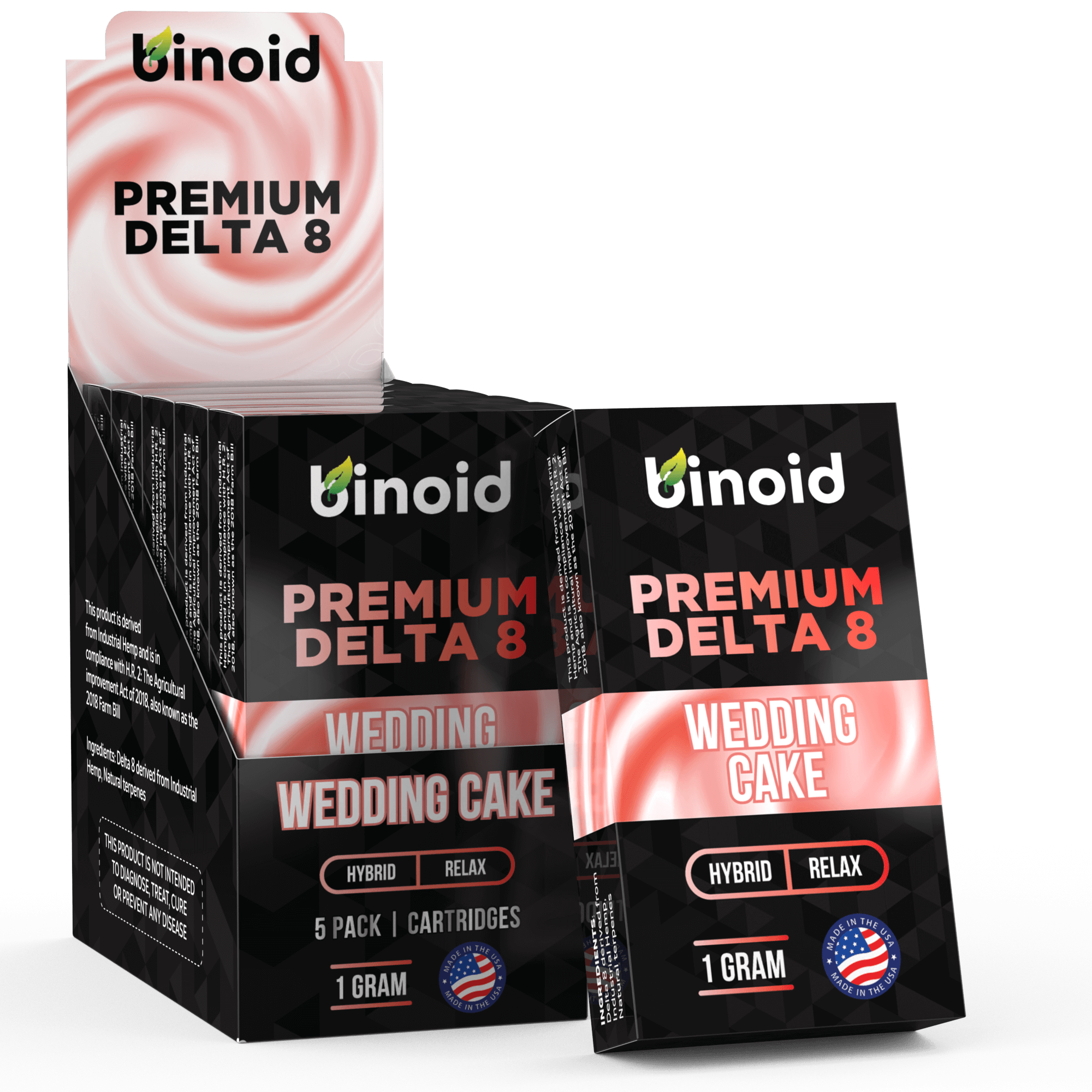 Binoid Delta 8 THC Vape Cartridge - Wedding Cake Best Price