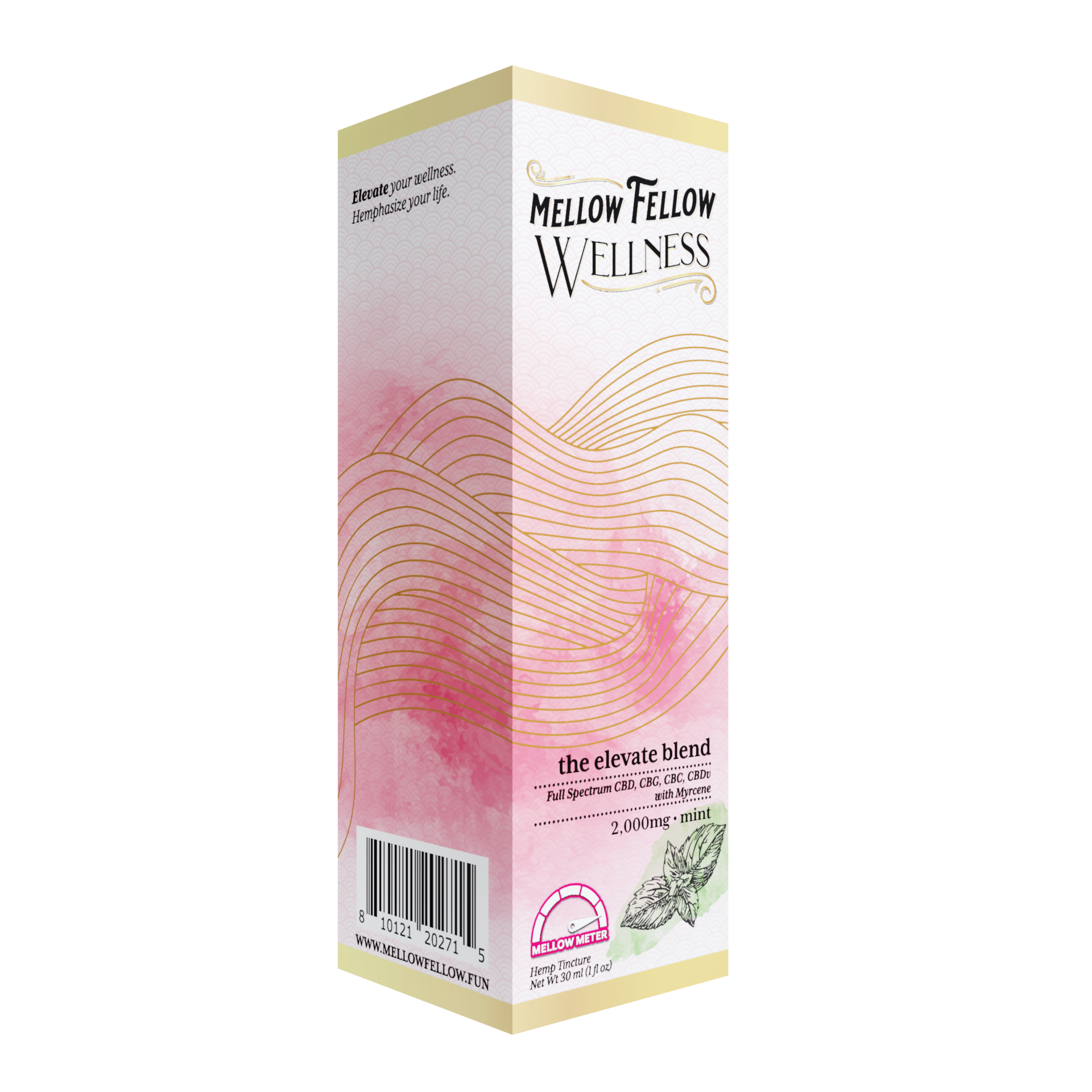 Mellow Fellow Elevate Blend CBD Tincture - 2000mg - Mint Best Price