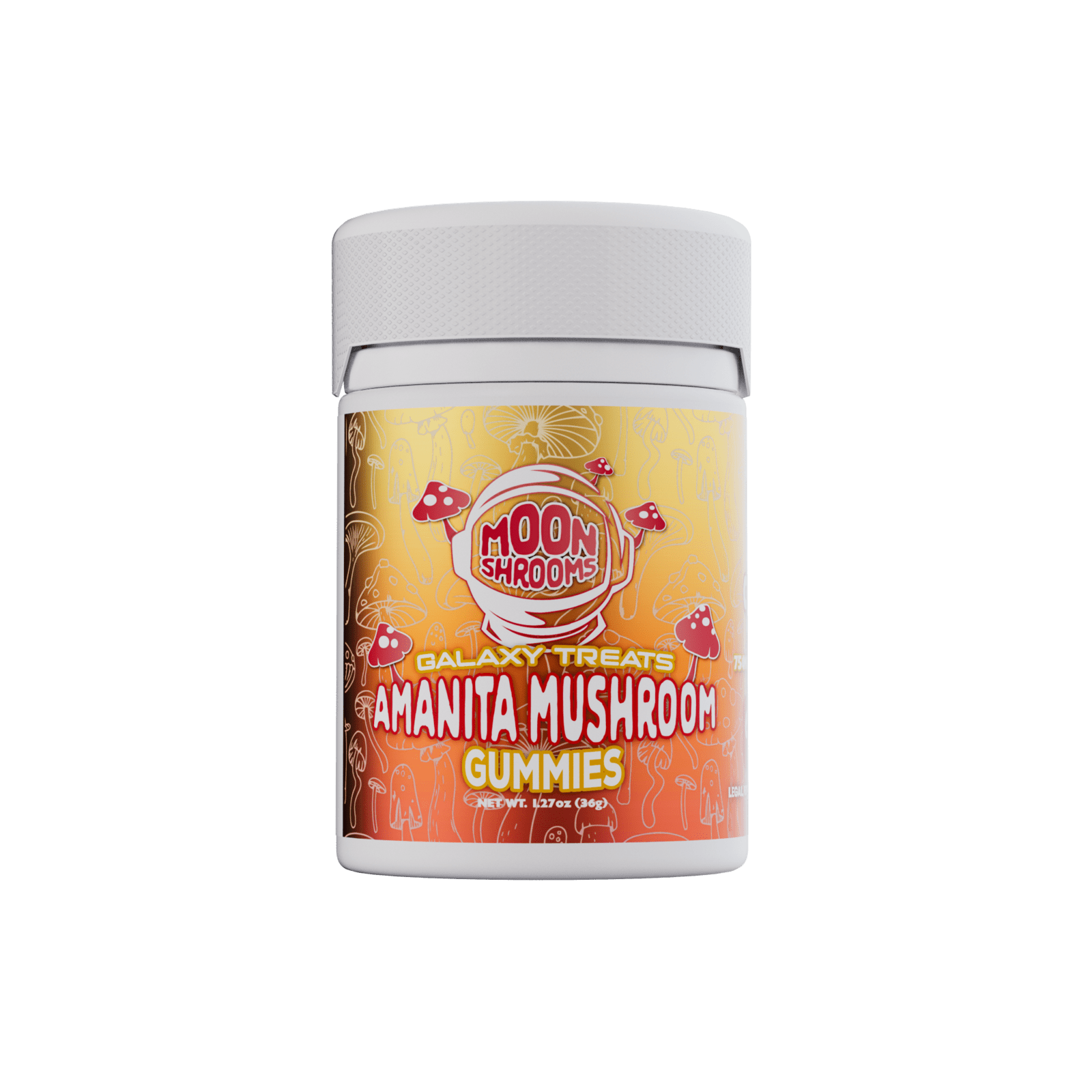 Galaxy Treats Cherry Berry Moon Shrooms 6000mg Amanita Mushroom Gummies (8ct) Best Price