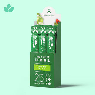 Green Roads Apple Kiwi Bliss Broad Spectrum CBD Daily Dose - (2ml) 25mg (12pk) Best Price