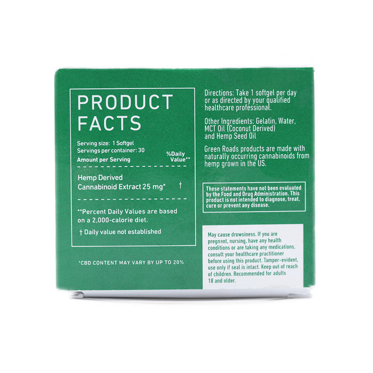 Green Roads CBD Softgels - (30ct) 750mg Best Price