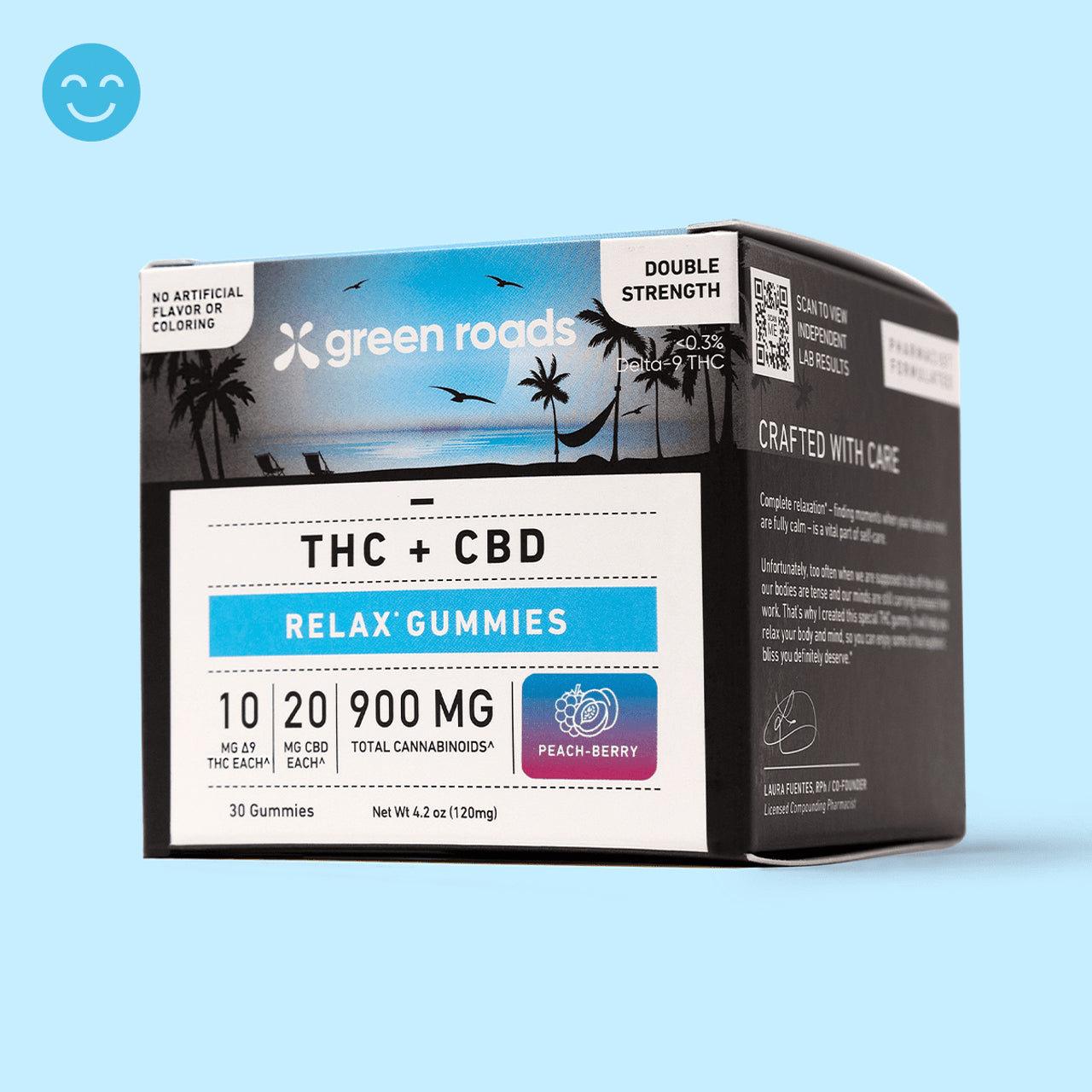 Green Roads Peach-Berry THC Relax Gummies - (30ct) 900mg Best Price