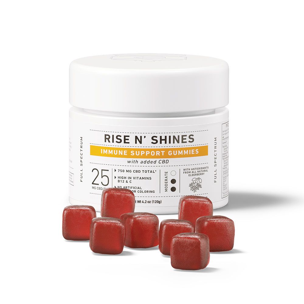 Green Roads CBD Gummies | Rise N' Shines Immune Support Gummies | (30ct) 750mg Best Price