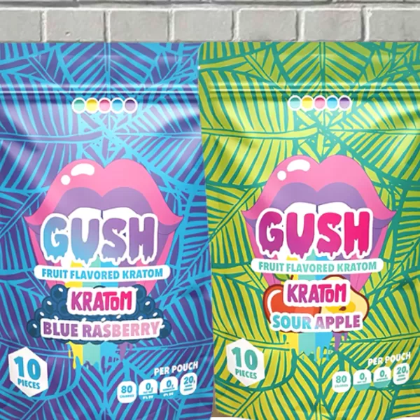 Gush Fruit Flavored Kratom Extract Gummies 200mg Best Price