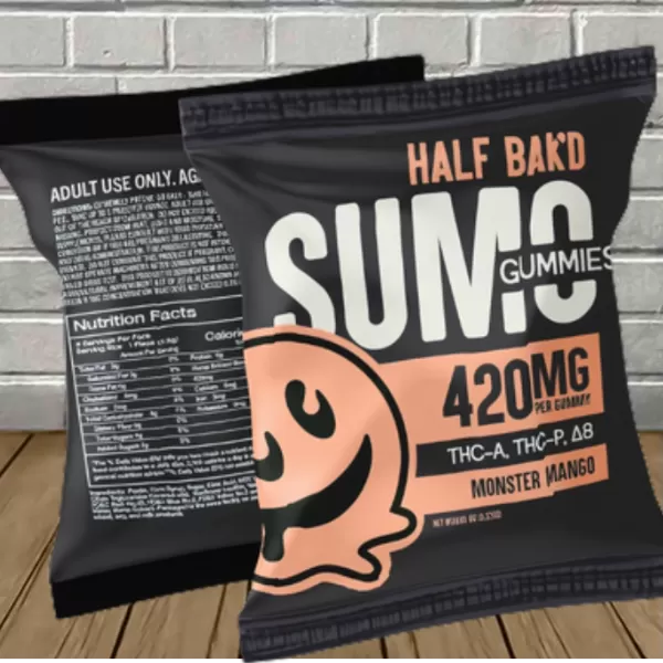 Half Bak’d Sumo Blend Gummies 2ct 420mg Best Price