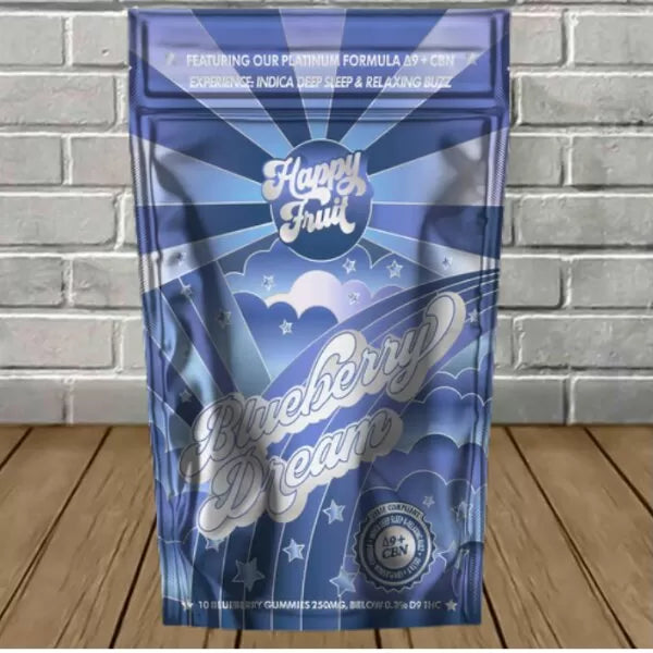 Happy Fruit Blueberry Dream Gummies Delta 9 | CBN Best Price