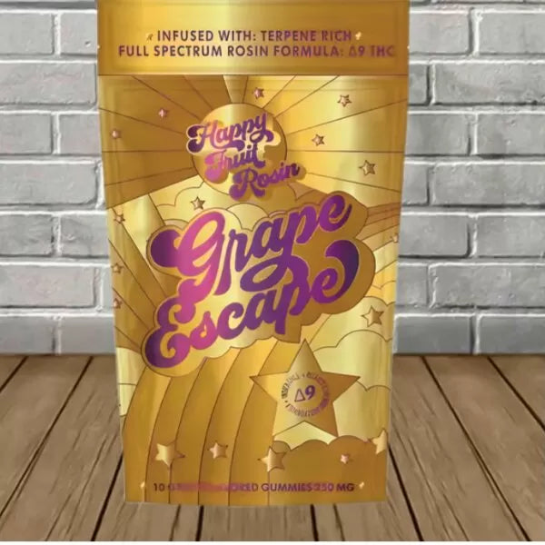 Happy Fruit Grape Escape Gummies Delta 9 THC Live Rosin Best Price