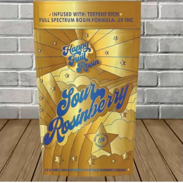 Happy Fruit Sour Rosinberry Gummies Delta 9 THC Live Rosin Best Price