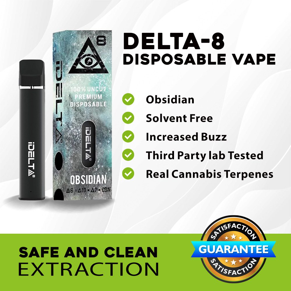 iDELTA8 Obsidian Blend Disposable | Delta 8 | THCP | Delta10 | CBN Best Price
