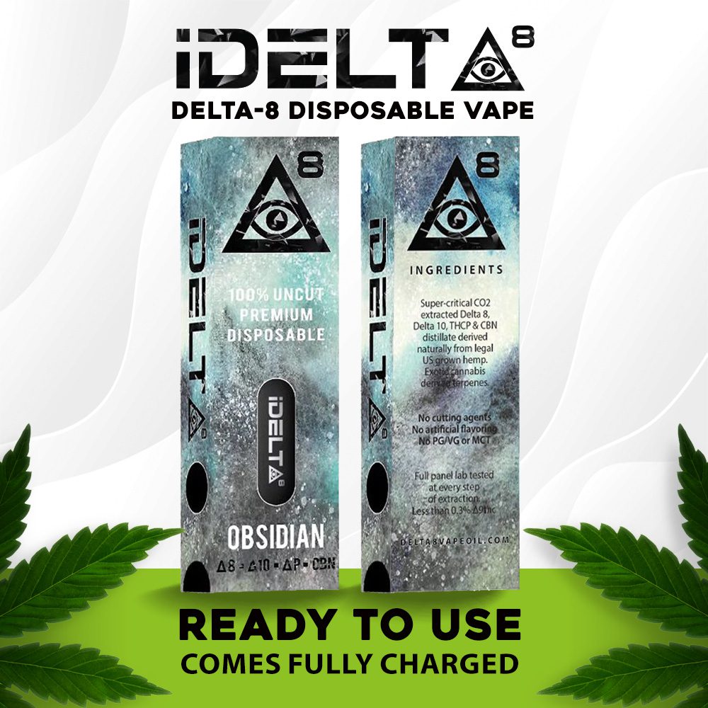 iDELTA8 Obsidian Blend Disposable | Delta 8 | THCP | Delta10 | CBN Best Price