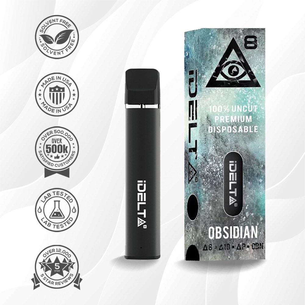 iDELTA8 Obsidian Blend Disposable | Delta 8 | THCP | Delta10 | CBN Best Price