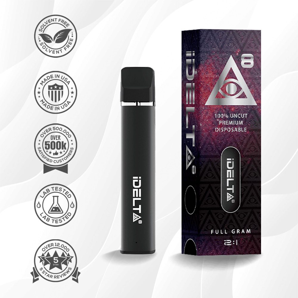 iDELTA8 Silver – Disposable Delta 8 Vape Pen + CBD 1 and 2 Gram 2:1 Best Price