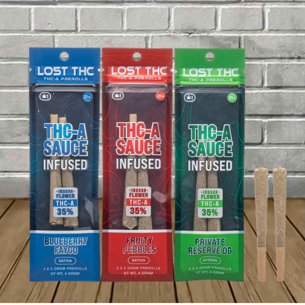 Lost THC 35% THCa Sauce Infused Pre-Rolls 4g Best Price
