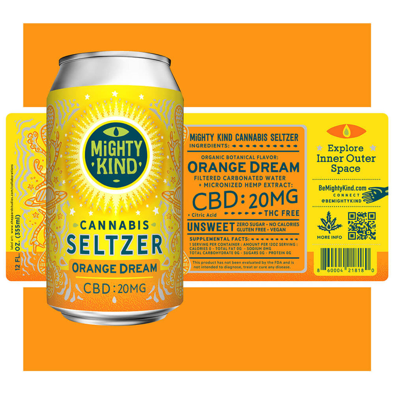 Mighty Kind Orange Dream CBD Beverage Drinks Best Price