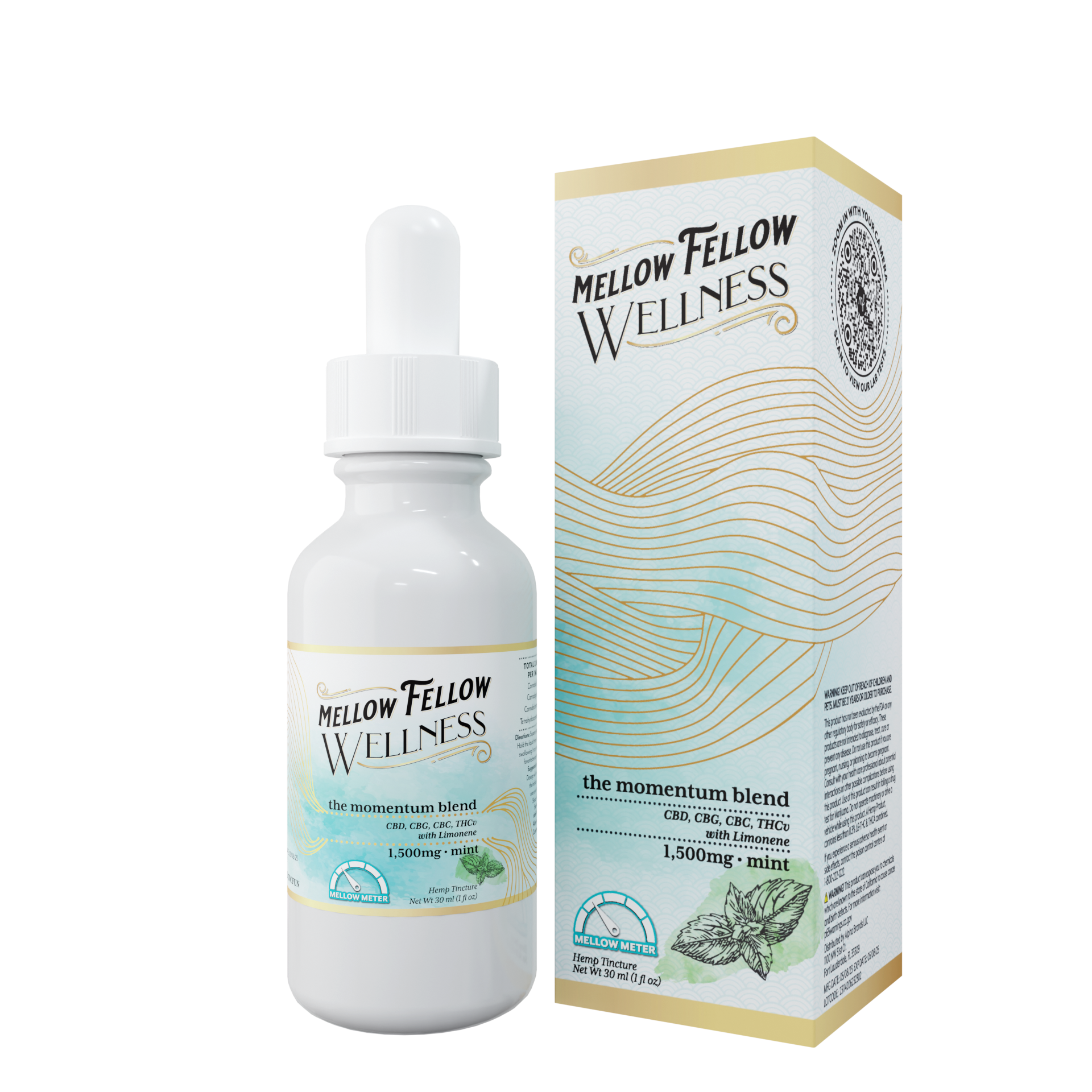 Mellow Fellow Momentum Blend CBD Tincture - 1500mg - Mint Best Price