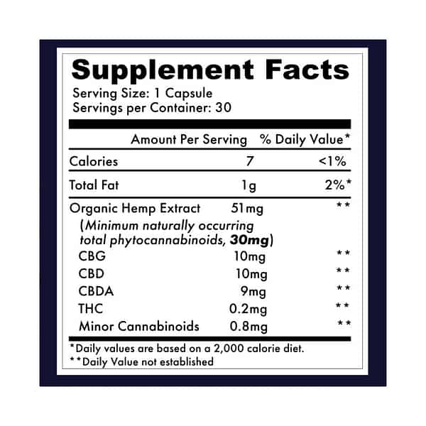 Upstate Elevator 30mg Organic Full Spectrum CBG+CBD+CBDA Capsules Best Price