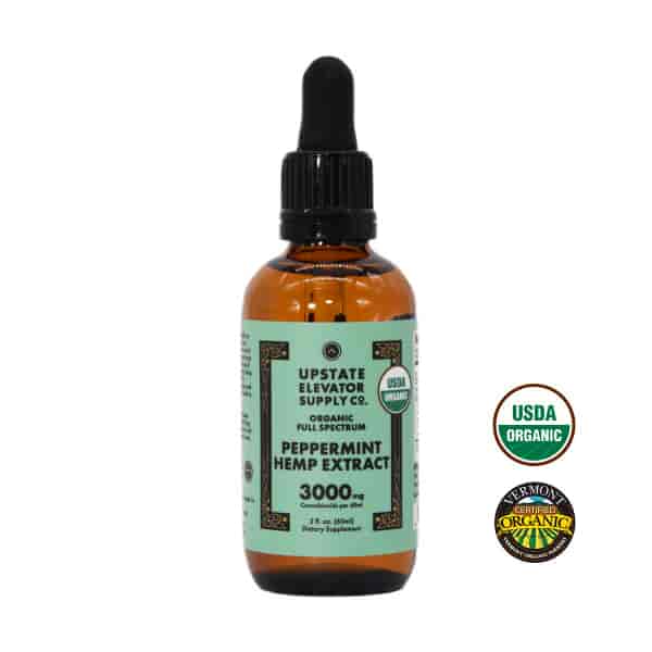 Upstate Elevator Organic Peppermint Hemp Extract Tincture Oil 3000mg Best Price