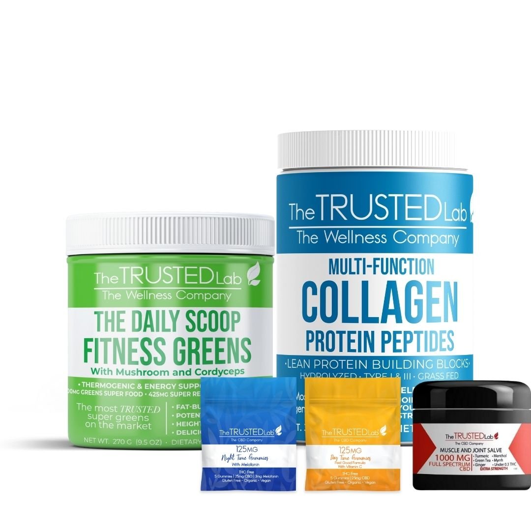 The Trusted Lab “The Athlete Set” Fitness Greens, Collagen and CBD Set Best Price