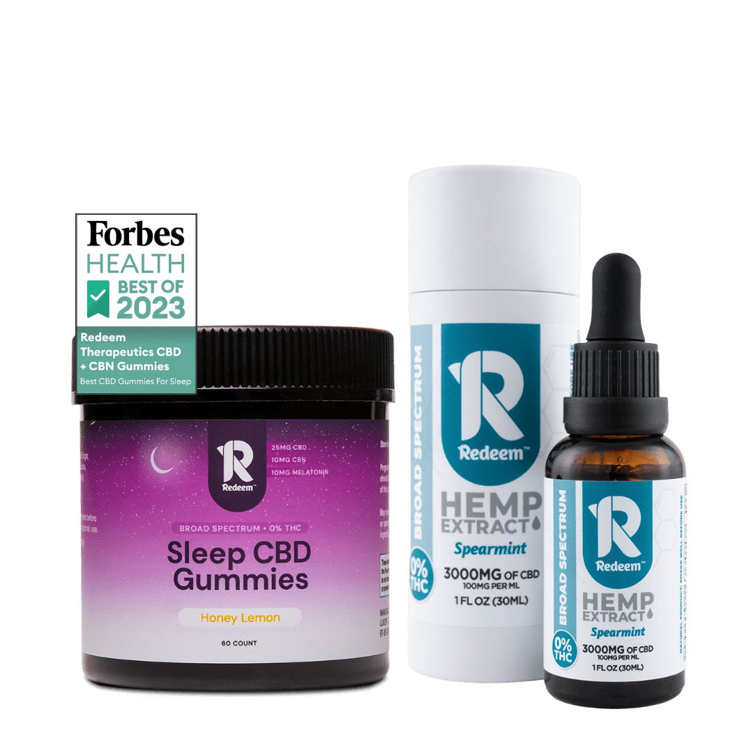 Redeem CBD Sleep Gummies and CBD Oil Bundle – Sweet Relief Best Price
